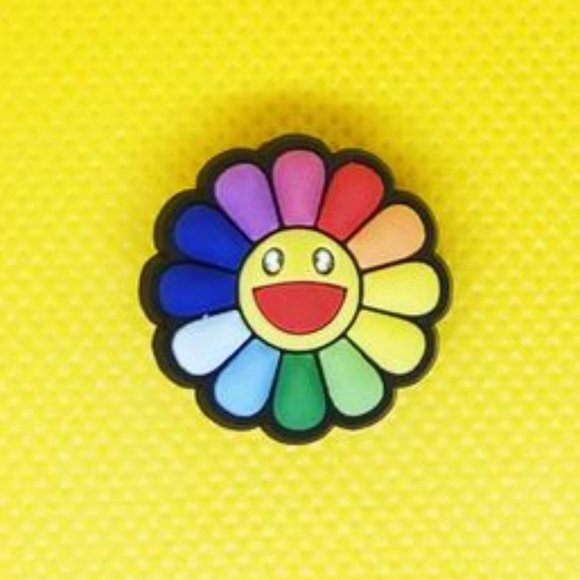 CROCS Accessories - New Rainbow Flower Smiley Face CROC Shoe Charm
